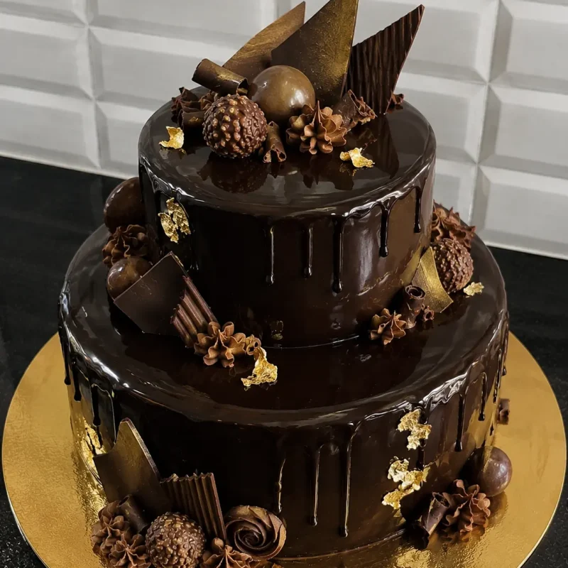 Mirror Glaze Chocolate Cake for Corporate Events