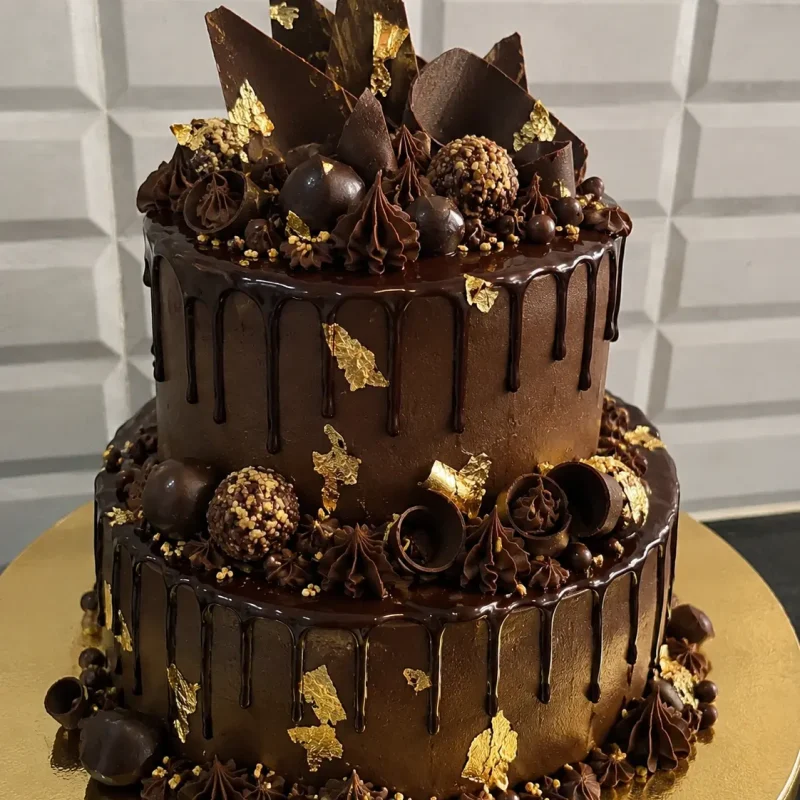. Belgian Chocolate with Hand-Applied Gold Leaf