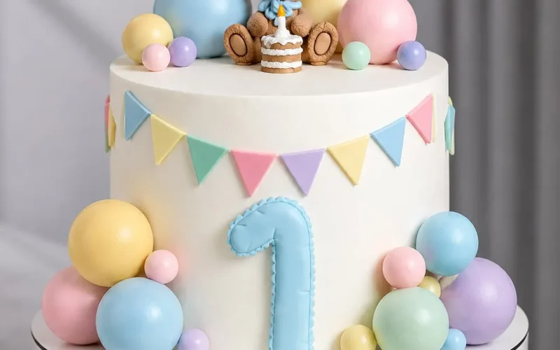1st birthday cake baby girl